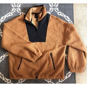 Teddy Collared half zip jacket